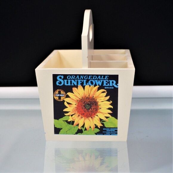 Vintage Look Craft Caddy Carrier Organizer Decoupage Vintage Crafts By Bonnie - Picture 8 of 11